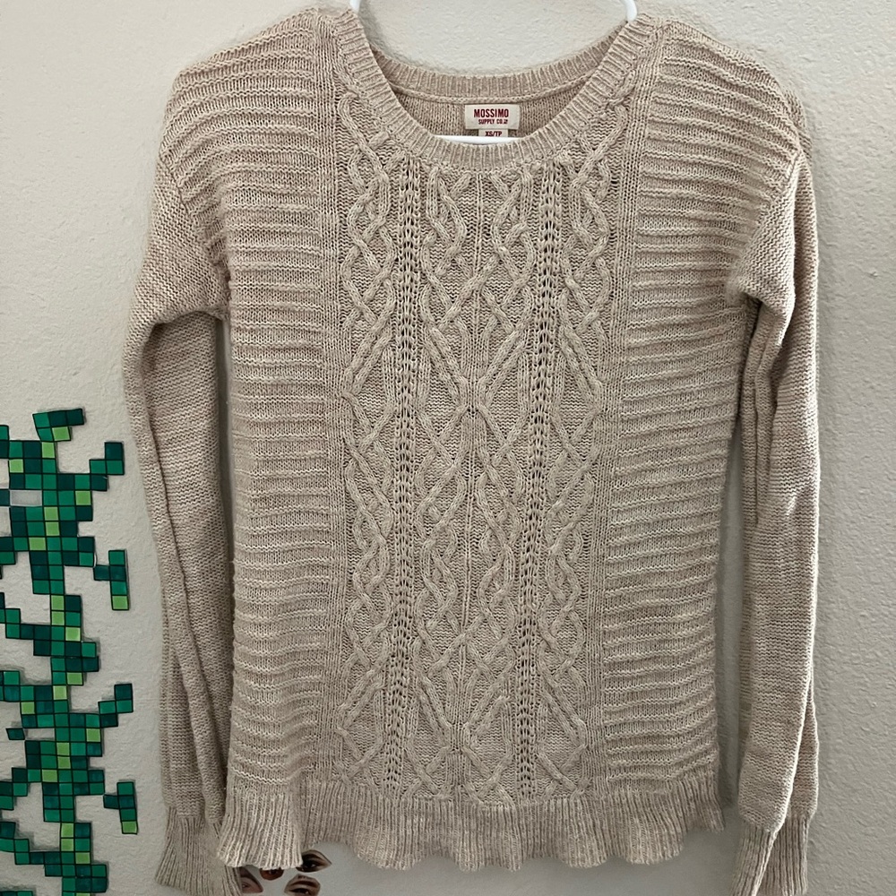 beige sweater